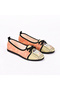 Printed Colorful Linen Women's Ballerinas - 5