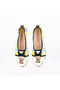 Printed Colorful Linen Women's Ballerinas - 3