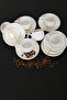 Coffee Cup Set for 6 Persons Handmade Turkish Coffee Cup Lux Ceramic 90 ml - 6