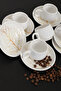 Coffee Cup Set for 6 Persons Handmade Turkish Coffee Cup Lux Ceramic 90 ml - 4