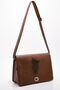 Tan Mandala Owl Patterned Women's Messenger Shoulder Bag