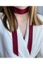 Rosa bow tie choker burgundy - 3