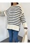Striped Loose Knitwear Tunic - 2