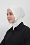 غطاء رأس عملي مع طوق للرقبة - أبيض - 5
