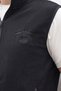 Black Two-Pocket Zippered Fleece Vest with EAGLE EMBROIDERY - 4