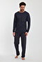 Bayram Men's Pajama Set, Pocket Detail Pieces, 100% Cotton Pieces, Dowry Set, Groom's Set - 2