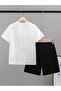 Kids Basketball Printed Top and Bottom Set Cotton Shorts T-Shirt Set - 2
