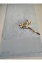 50x90cm SARRA ETAMIN STITCHED TOWEL - BABY BLUE