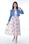 Children's 2-Piece Jeans Long Dress with Bolero