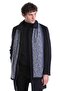 Navy Blue Patterned Scarf - 2