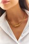 Women's Steel Snake Chain Detailed Necklace - 3
