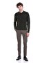 Khaki Regular Fit Plain Polo Collar Knitwear Sweater - 2