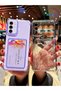 Transparent Silicone Case for Samsung Galaxy A14 with Lilac Card Pocket - 3