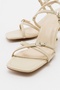 NEBEL Ecru Skin Women's Heeled Sandals - 5