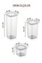 Square Food Storage Container with Colorful Label Set of 9 3x (0.55 Liters, 1.2 Liters, 1.75 Liters) White - 8