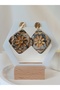 Ceramic Pattern Earrings - Textured Polymer Clay Earrings Ethnic Earrings - 3