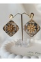 Ceramic Pattern Earrings - Textured Polymer Clay Earrings Ethnic Earrings