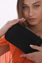 Black Color Sea Breast Patterned Evening Dress Portfolio Clutch Women's Bag Handheld and Long Strap Usage - 4
