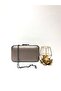 Platinum Color Fabric Evening Dress Portfolio Clutch Women Bag Handheld And Long Strap Use - 6