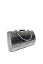 Platinum Black Silver Three Colors Sprinkled Stone Evening Dress Clutch Portfolio Hand Night Wedding Engagement Bag - 6