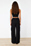 Black Cargo Pocket Detailed Regular/Straight Cut Trousers TWOSS24PL00073 - 6