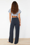 Antrasit More Sustainable Yumuşak Wide Leg/Geniş Kesim Modal Premium Örme Pantolon TWOSS24PL00071 - 7