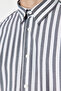 Gri Slim Fit Çizgili Gömlek Kısa Kollu TMNSS24GO00038 - 5