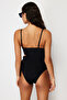 Siyah Cut Out Detaylı Straplez Kaplı Regular Mayo TBESS24MA00123 - 3