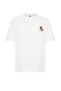 Ecru Oversize/Wide Cut Horse/Animal Embroidered Short Sleeve 100% Cotton T-Shirt Tmnss24Ts00089 - 7