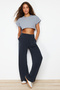 Antrasit More Sustainable Yumuşak Wide Leg/Geniş Kesim Modal Premium Örme Pantolon TWOSS24PL00071