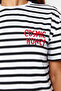 Kırmızı Çizgili Kalın Pamuklu Slogan Nakış Detaylı Relaxed/Rahat Kesim Örme T-Shirt TWOSS24TS00053 - 5