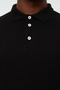 Büyük Beden Siyah Regular/Normal Kesim Basic %100 Pamuklu Polo Yaka T-shirt TMNSS24BF00000 - 10