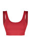 Kırmızı Fırçalı Soft Kumaş Destekli/Şekillendirici Kalın Askılı Örme Spor Sütyeni THMSS24SS00008 - 7