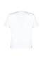Beyaz Boyfriend Fit Yanda Çıt Çıt Detaylı %100 Pamuk Örme Büyük Beden T-shirt TBBSS24BF00000 - 8