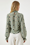 Women's Green Crushed Polka Dot Woven Blouse TP00020 - 5
