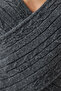 Women's Anthracite Wrap Collar Seasonal Knit Sweater PF00070 - 6