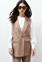Mink Striped Fabric Vest Trousers Woven Bottom Top Suit TCTSS24US00031 - 2