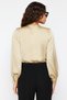 Mint Satin Fabric Double-Breasted Collar Skirt with Snap Detail at the Hem Woven Body Tofaw19Bb0678 - 6