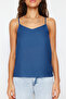 Navy Blue Basic Strappy Woven Blouse TWOSS19BB0224 - 4