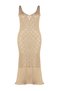 Mink Color Hair Knit Detailed V-Neck Knitwear Beach Dress - TBBSS24AH00097 - 8