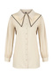 Stone Collar Detailed Cotton Woven Shirt TCTSS24TG00009 - 7