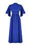 Cobalt Blue Belted Half Sleeve Woven Dress TCTSS24DB00009 - 7