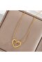 Heart Detailed Steel Necklace (Golden and Silver Colors) - 2