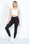 Black Women's Sports Tights Firming Back Cross Recovery Wrist Length Athlete Leggings Leggings - 3