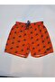 Men's Orange Underwater Themed Swim Shorts
