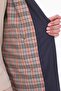 Women's Large Size Double Breasted Collar Buttoned Navy Blue Trench Coat 1049 - 6