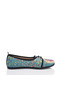 Printed Colorful Linen Women's Ballerinas - 4