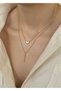 Gold 2-piece stick heart combination necklace - 2