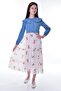 Children's 2-Piece Jeans Long Dress with Bolero - 3