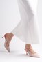 Tamara Powder Color Tweed Fabric Women's Heeled Shoes - 4